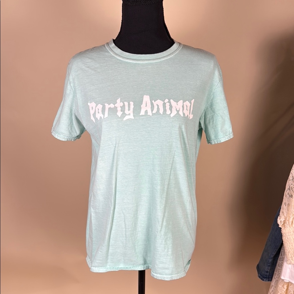 Urban Outfitters- Mint Green Graphic Tee